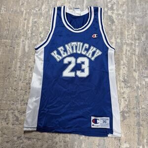 Vintage 90s Derek Anderson Kentucky Wildcats Champion Basketball Jersey Size 36